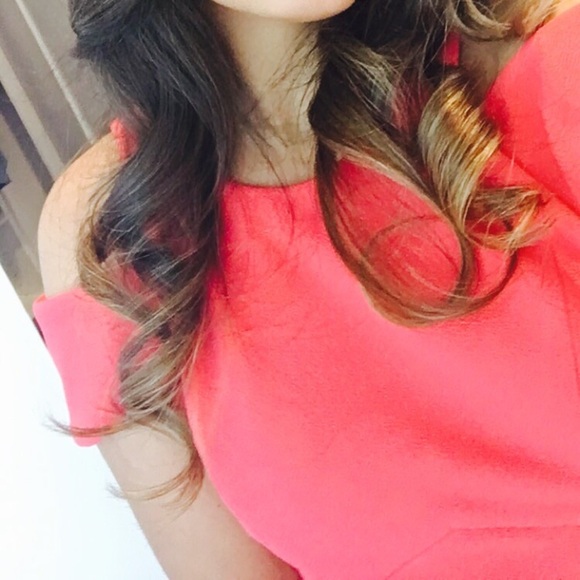 Pink Shoulder Cut Out Gown Formal Dress - Picture 5 of 6